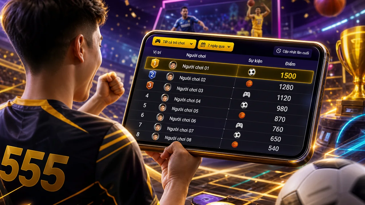 Đọc bảng xếp hạng trên điện thoại: cách hiểu nhãn và bộ lọc 555win
